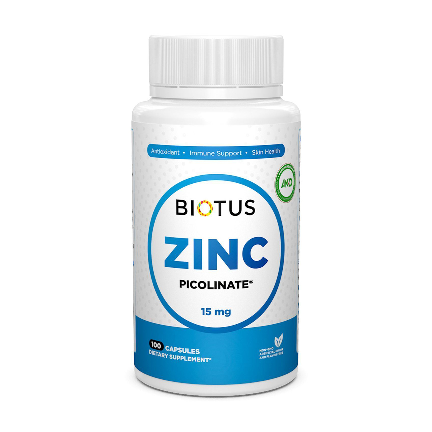 Цинк піколінат Biotus Zinc Picolinate, 15 мг, 100 капсул